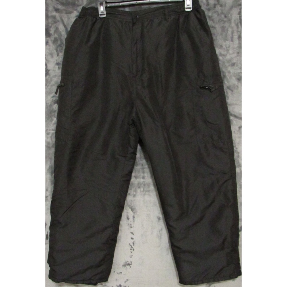 Swiss Alps Rugged Wear Mens Snow Pants XL Black Winter Ski Sled Cold rn# 81134